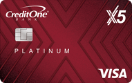 Credit One Bank® Platinum X5 Visa®